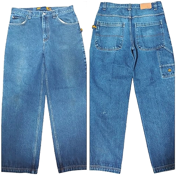 Y2K Baggy Carpenter Denim Jeans DNM Denim Attitude Hip Hop 37x32 Skater Urban - Picture 6 of 16